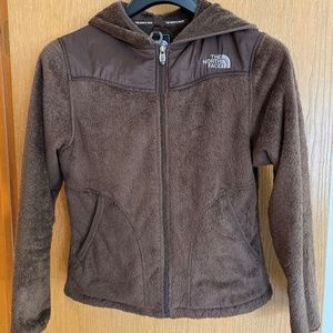 THE NORTH FACE WOMENS  COCO BROWN FLEECE HOODIE,